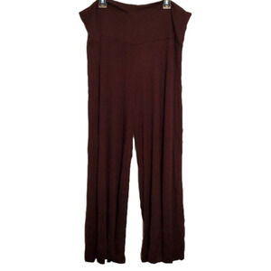 NWT Made by Johnny Women's Knit Culottes Pants, Brown, XXL